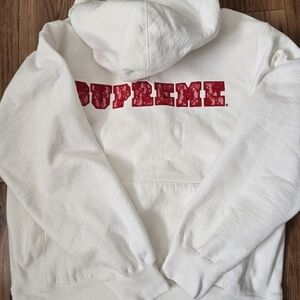 SUPREME Lace logo hoodie Size S